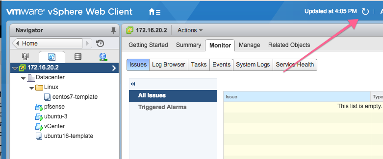 vCenter Refresh